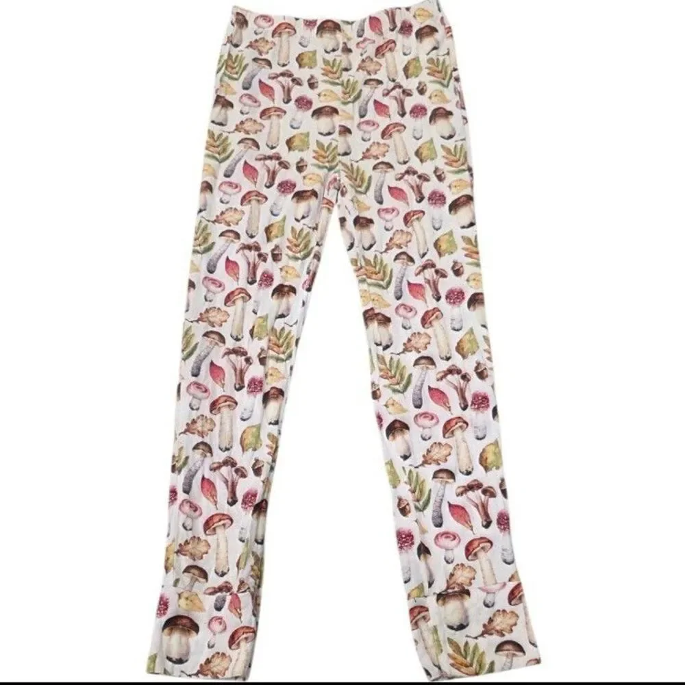 Posh Peanut Mushroom Print Bamboo Viscose Pajama Pants Kids 8